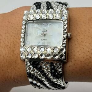 Silver Zebra Jimmy Crystal Watch